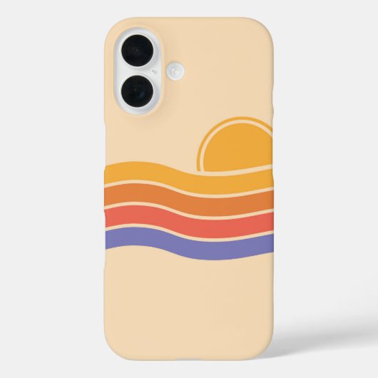 Retro Sunset Waves Case-Mate iPhone Case (Achterkant)