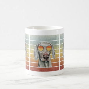 Retro  Sunset Weimaraner Mam Pap Koffiemok