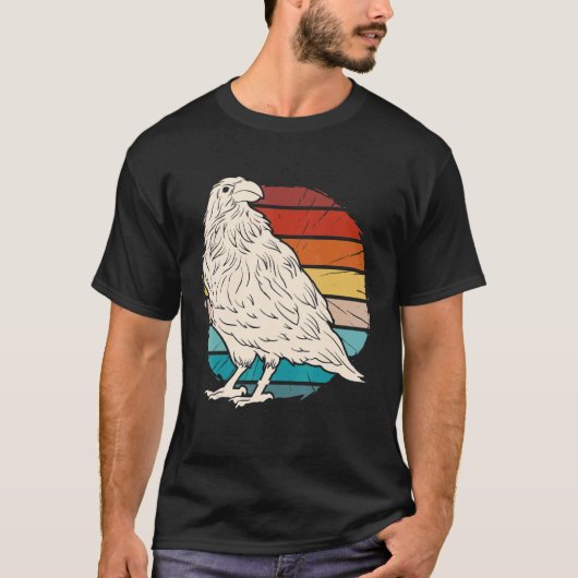 Retro Sunset White Raven White Crow Cool B T-shirt (Voorkant)