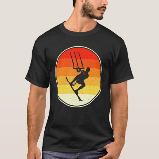 Retro Sunset Windsurfing Kitesurfing T-shirt (Voorkant)