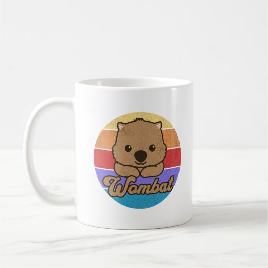 Retro Sunset Wombat Koffiemok (Links)