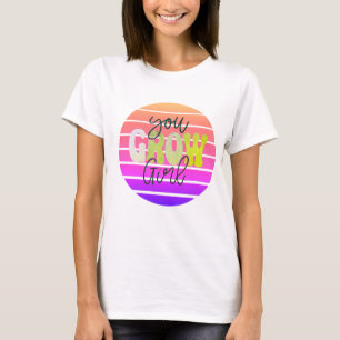 Retro Sunset You Grow Girl T-shirt