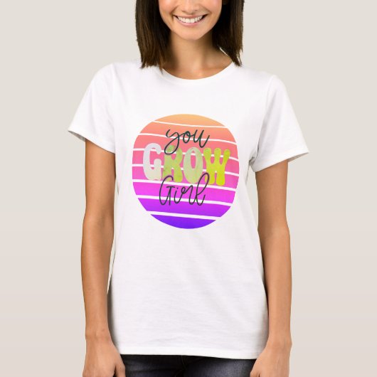 Retro Sunset You Grow Girl T-shirt (Voorkant)