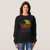 Retro  Sunset Zee Sun Surf California Van S Trui (Voorkant volledig)