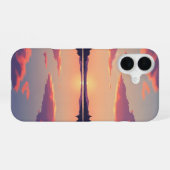 Retro Sunsetmeer iPhone 16 Hoesje (Achterkant horizontaal)