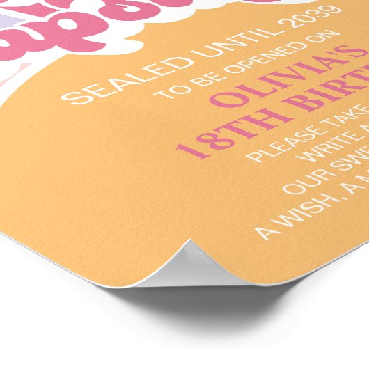 Retro Sunshine 1e Verjaardag Tijd Capsule Poster (Hoek)