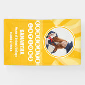 Retro Sunshine 2025 Afstuderen Foto Spandoek (Horizontaal)