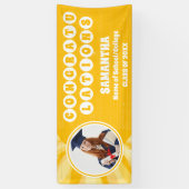 Retro Sunshine 2025 Afstuderen Fotobanner Spandoek (Verticaal)