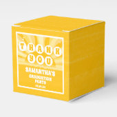 Retro Sunshine Afstudeerfeest Bedankt Bedankdoosjes (Voorkant Zijde)