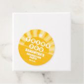 Retro Sunshine Afstudeerfeest Bedankt Bedankjes Labels (In situ)