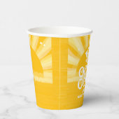 Retro Sunshine Afstudeerfeest Papieren Bekers (Rechts)