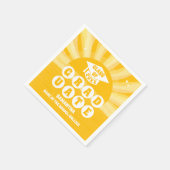 Retro Sunshine Afstudeerfeest Servet (Hoek)