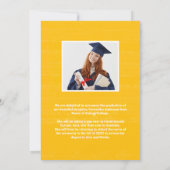 Retro Sunshine Afstuderen 2 Foto Afstuderen Aankondiging (Achterkant)