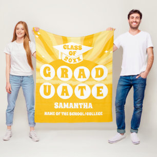 Retro Sunshine Afstuderen Fleece Deken