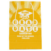 Retro Sunshine Afstuderen Medium Cadeauzakje (Voorkant)