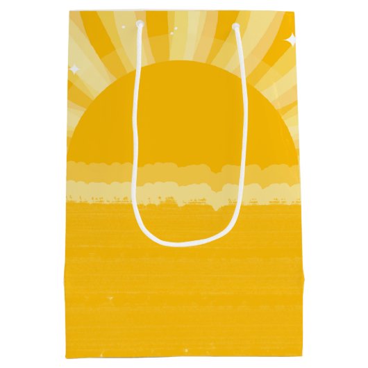 Retro Sunshine Afstuderen Medium Cadeauzakje (Achterkant)