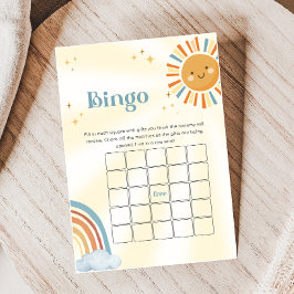 Retro Sunshine Baby Shower Bingo Spel