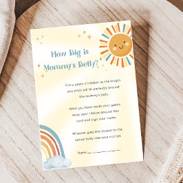 Retro Sunshine Baby Shower Hoe Groot Is Spel