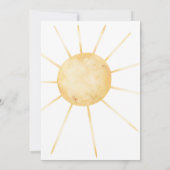 Retro Sunshine Baby shower Uitnodiging (Achterkant)