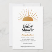 Retro Sunshine Baby shower Uitnodiging (Voorkant)