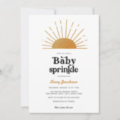 Retro Sunshine Baby Sprinkle Invitation Kaart (Voorkant)