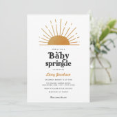 Retro Sunshine Baby Sprinkle Invitation Kaart (Staand voorkant)