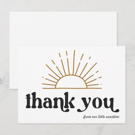 Retro Sunshine Bedankt (Voorkant / Achterkant)