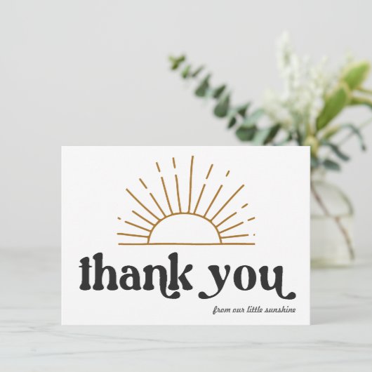 Retro Sunshine Bedankt (Staand voorkant)