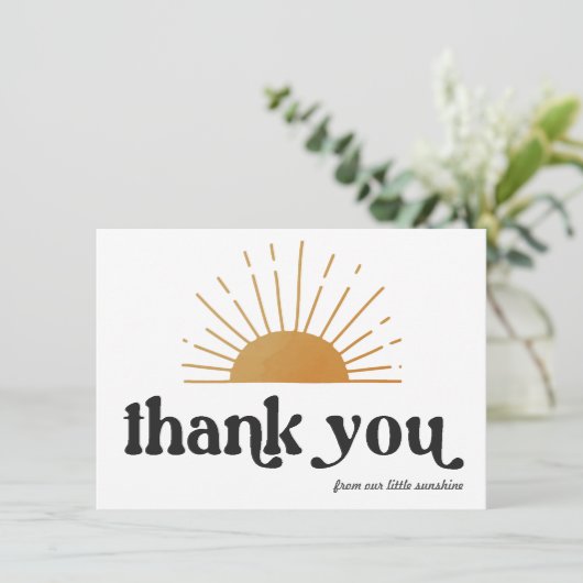 Retro Sunshine Bedankt (Staand voorkant)