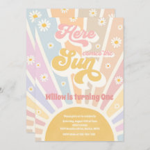 Retro Sunshine Birthday hier komt de Sun Party