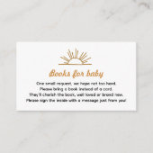 Retro Sunshine Books for Baby Enclosure Informatiekaartje (Voorkant)