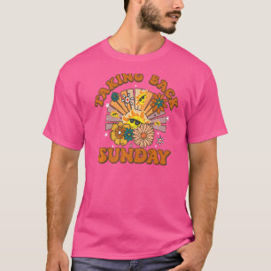 Retro Sunshine Cute Floral neemt zondag terug T-shirt