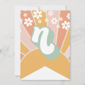 Retro Sunshine daisy boho floral Banner N Kaart (Voorkant)