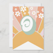 Retro Sunshine daisy boho floral Banner O Kaart (Voorkant)