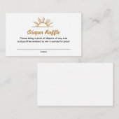 Retro Sunshine Diaper Raffle Card Informatiekaartje (Voorkant / Achterkant)