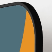 Retro Sunshine Drie Cirkel Streep met Naam Pickleball Paddle (Links Detail)