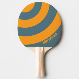 Retro Sunshine Drie Cirkel Streep met Naam Tafeltennisbatje