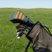 Retro Sunshine Drie Strepen met Naam Golfheadcover (Insitu)
