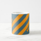 Retro Sunshine Drie Strepen met Naam Koffiemok (Center)