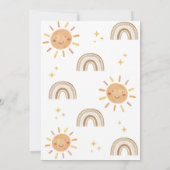 Retro Sunshine Een in de Zon Verjaardag Uitnodigin Kaart (Achterkant)