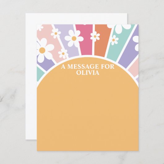 Retro Sunshine Eerste Verjaardag Tijd Capsule Beri (Voorkant / Achterkant)