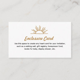 Retro Sunshine Enclosure Card Informatiekaartje