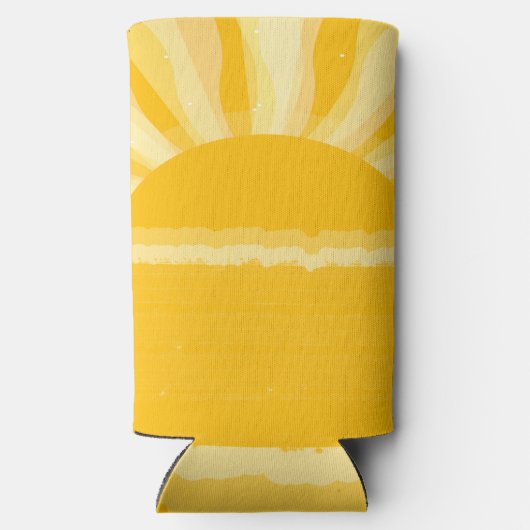 Retro Sunshine Foto Afstudeerfeest Seltzer Blikjeskoeler (Achterkant)