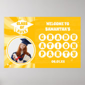 Retro Sunshine Foto Afstudeerfeest Welkom Poster (Voorkant)