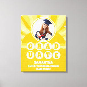 Retro Sunshine Foto Afstuderen Canvas Afdruk