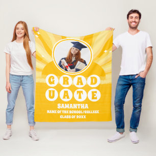 Retro Sunshine Foto Afstuderen Fleece Deken