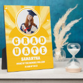 Retro Sunshine Foto Afstuderen Fotoplaat (Zijkant)