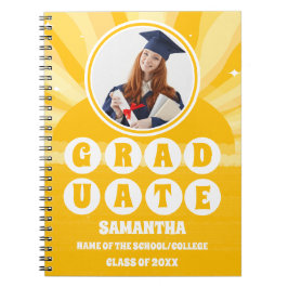 Retro Sunshine Foto Afstuderen Notitieboek