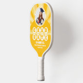 Retro Sunshine Foto Afstuderen Pickleball Paddle (Links)