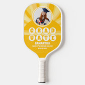 Retro Sunshine Foto Afstuderen Pickleball Paddle (Achterkant)
